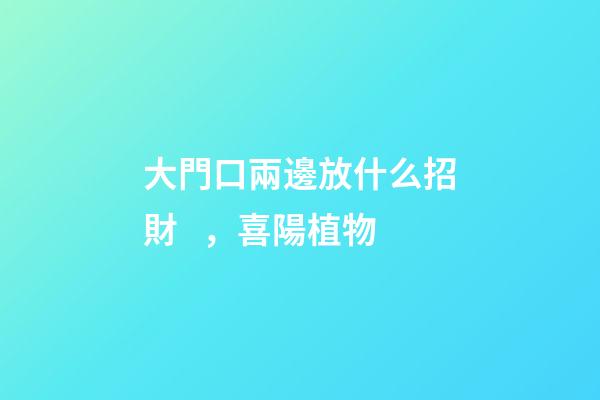 大門口兩邊放什么招財，喜陽植物